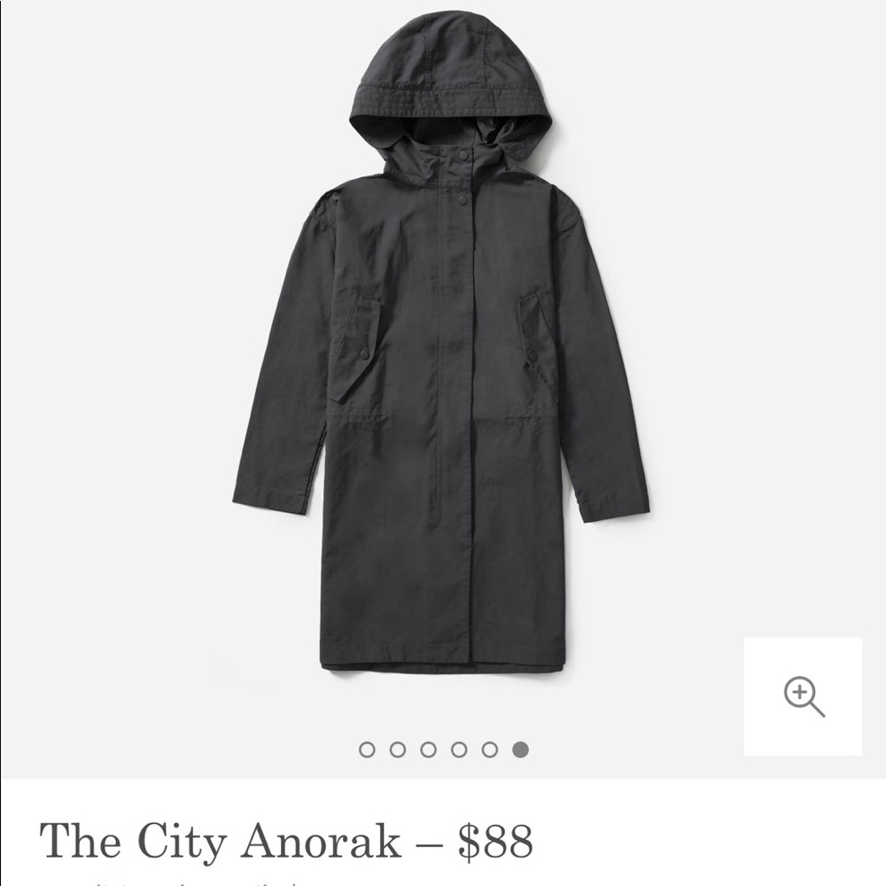Everlane City Anorak Raincoat - Black XS